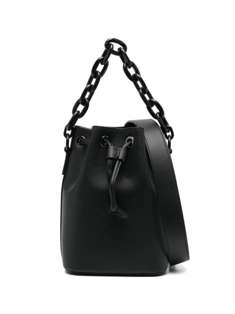 MCM mini logo-print drawstring bucket bag - Black von MCM