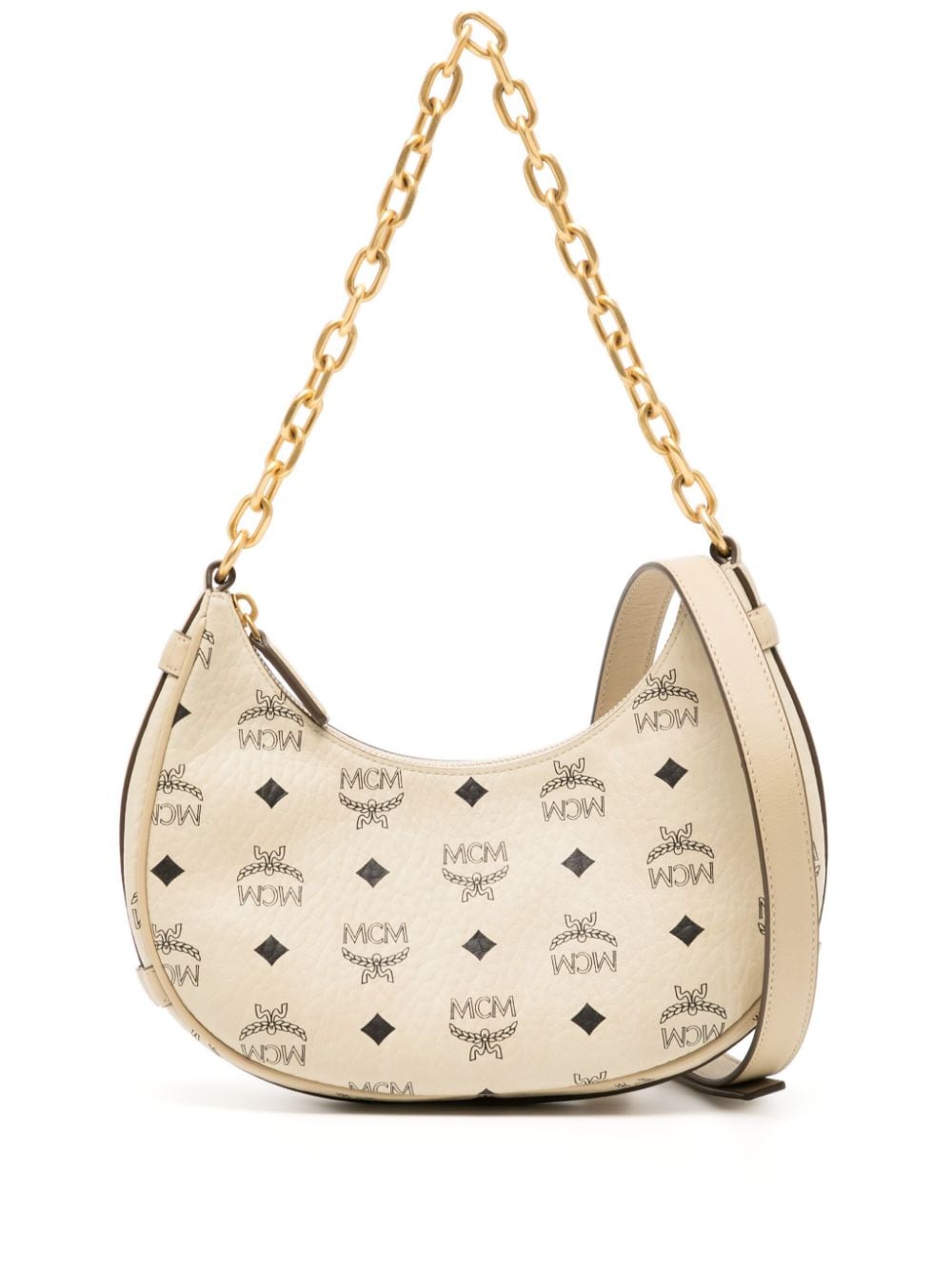 MCM small Aren monogram shoulder bag - Neutrals von MCM