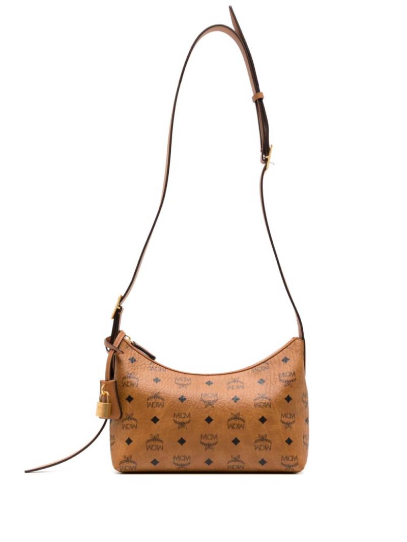 MCM small Aren Visetos-print crossbody bag - Brown von MCM