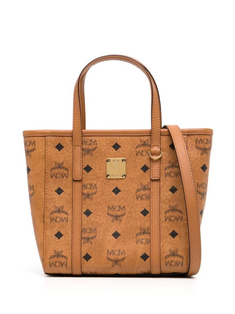 MCM Printed canvas mini Tony handbag - Brown von MCM