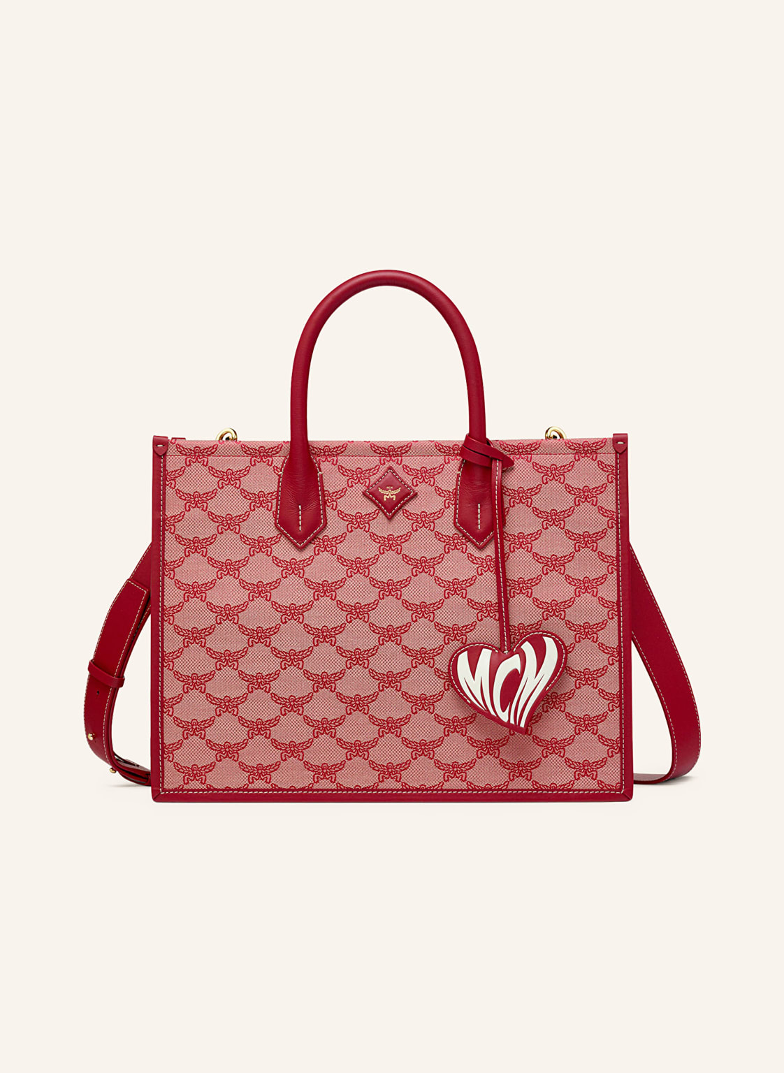 Mcm Handtasche Himmel Medium rot von MCM