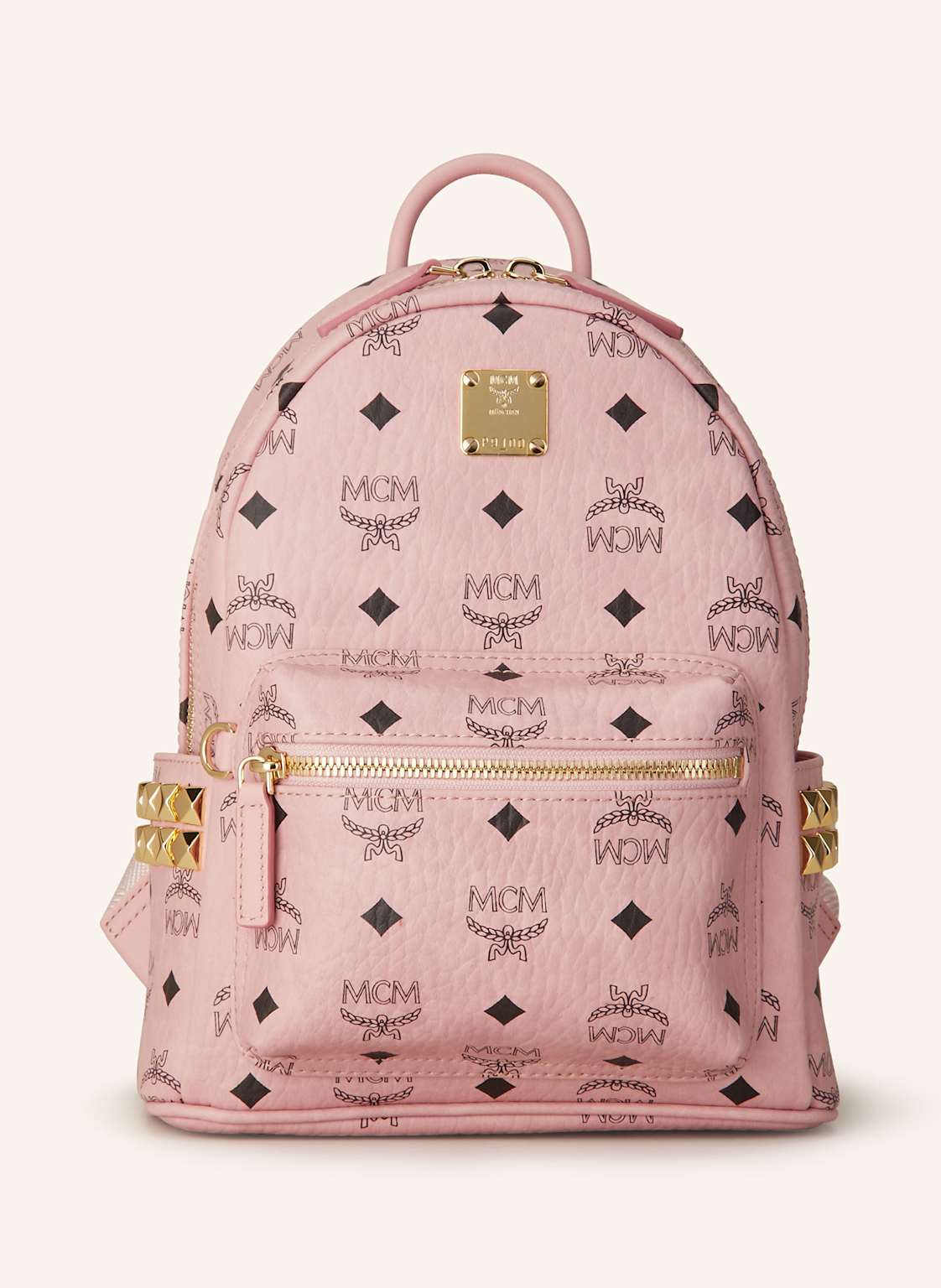 Mcm Rucksack Stark Vi Mini Mit Nieten rosa von MCM