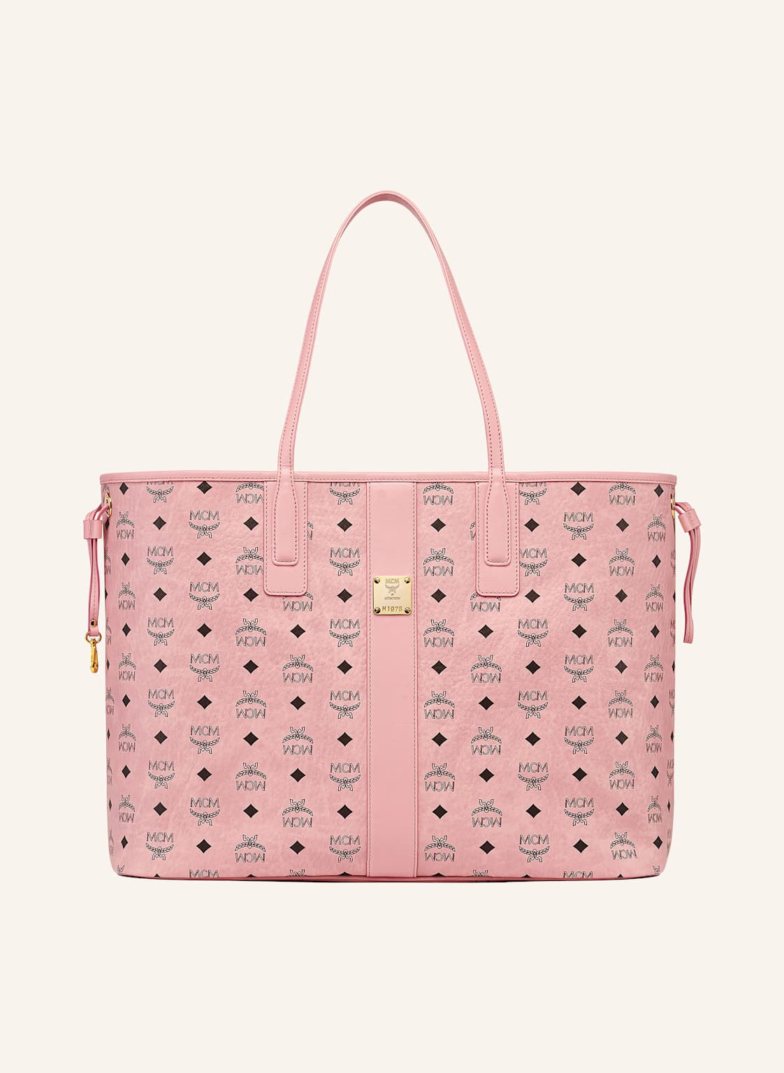 Mcm Shopper Liz Vi Large Mit Abnehmbarer Pouch pink von MCM