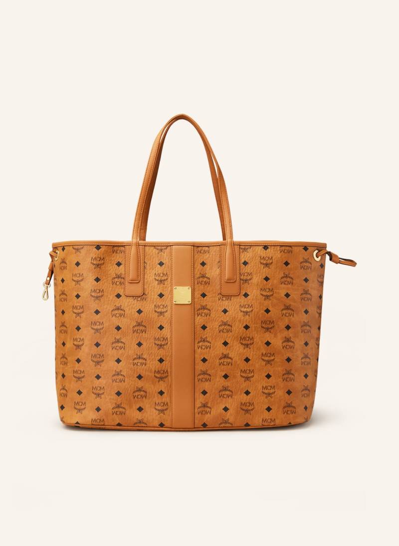 Mcm Shopper Liz Visetos Large Zum Wenden braun von MCM