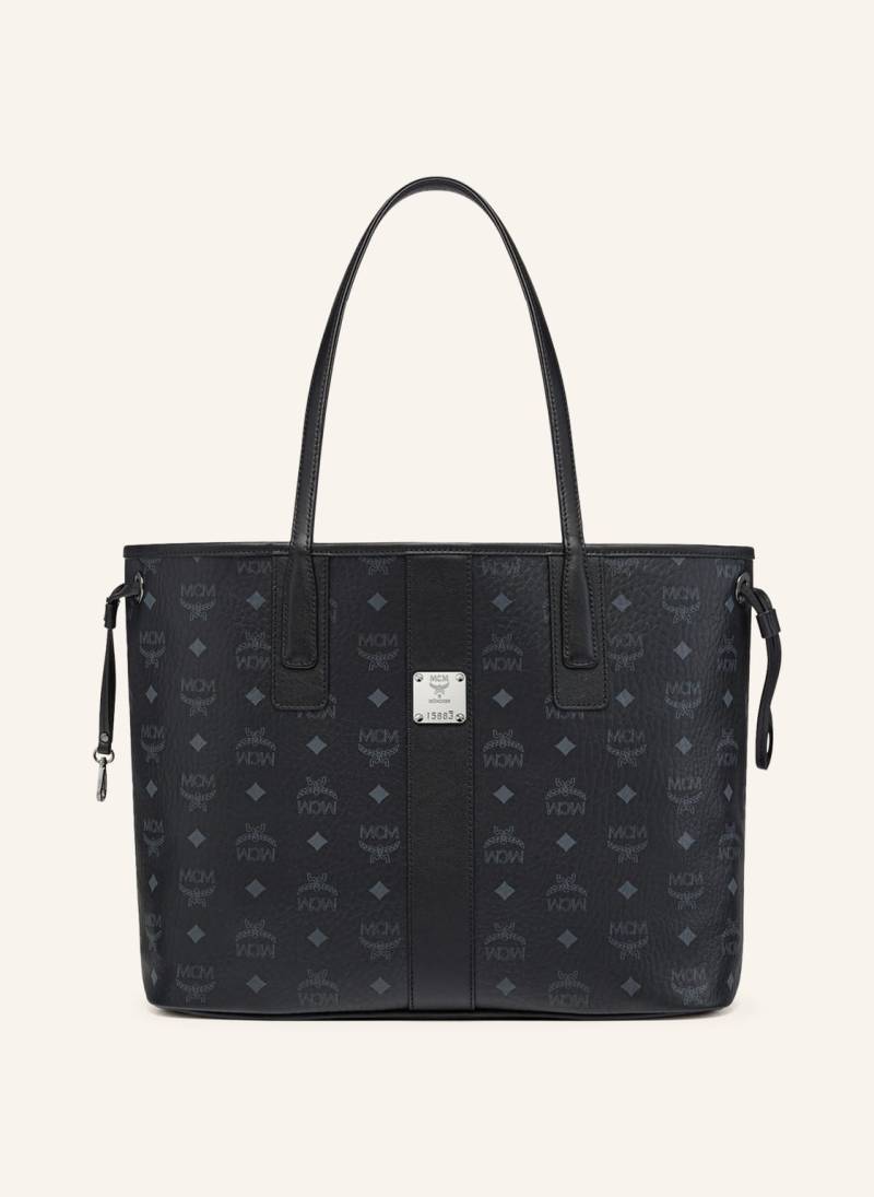 Mcm Shopper Liz Visetos Medium Zum Wenden schwarz von MCM