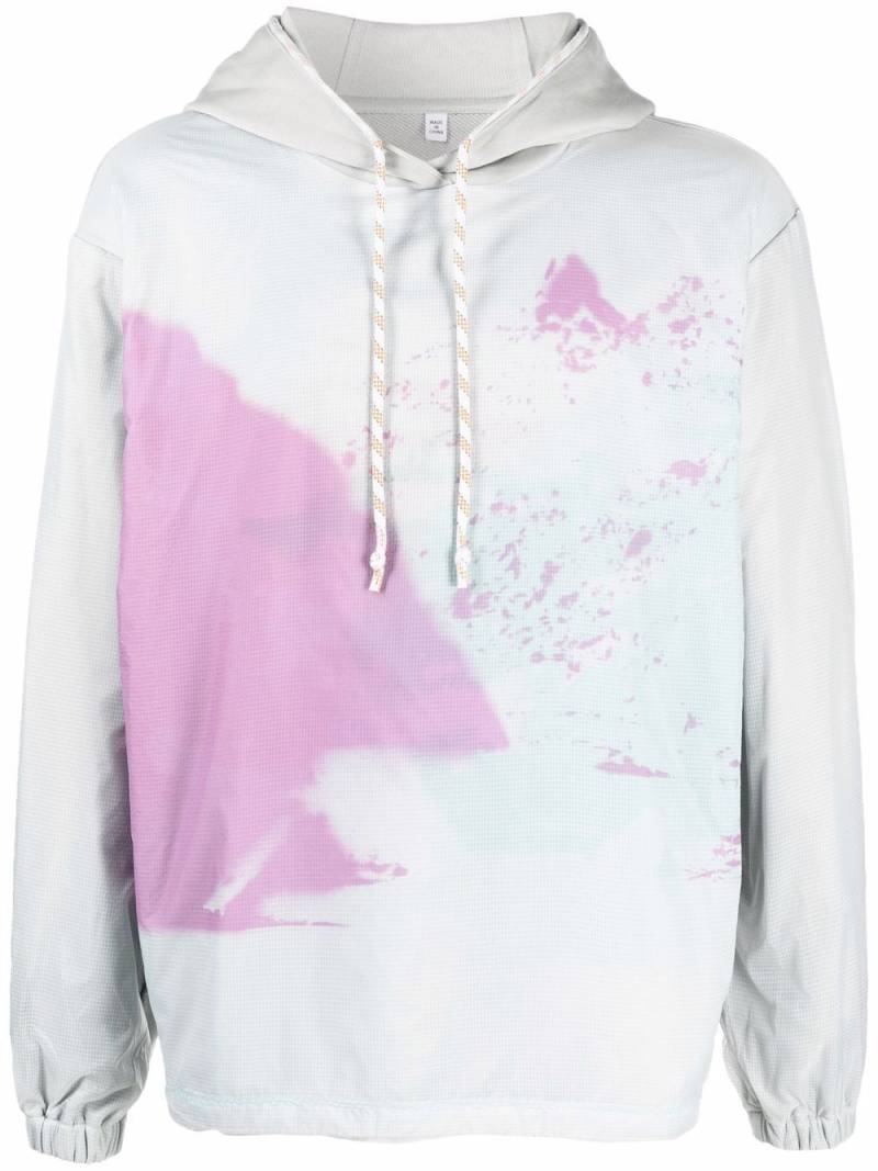 MCQ abstract-print cotton hoodie - Green von MCQ