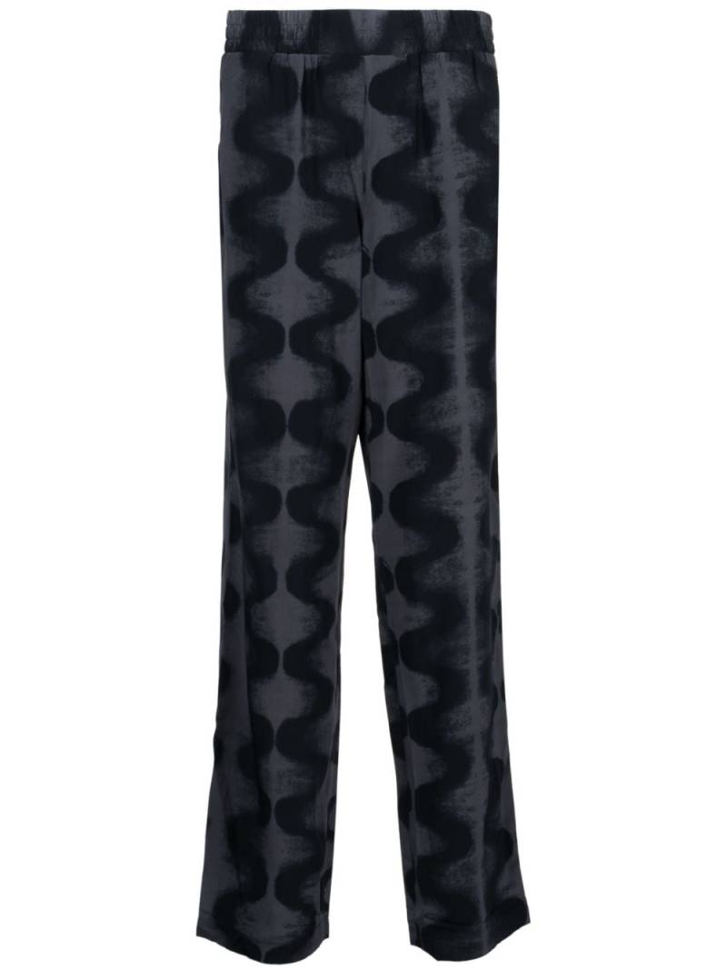 MCQ abstract-print straight-leg trousers - Black von MCQ