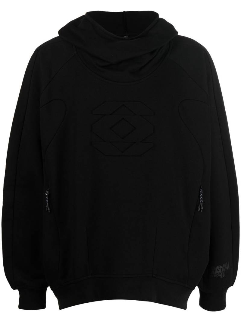 MCQ embossed-detail loose-fit hoodie - Black von MCQ