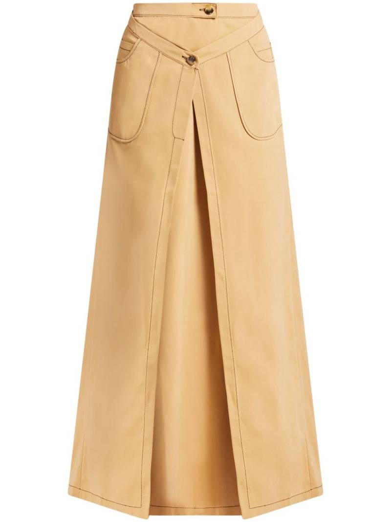 MEHTAP ELAIDI double-belt A-line skirt - Neutrals von MEHTAP ELAIDI