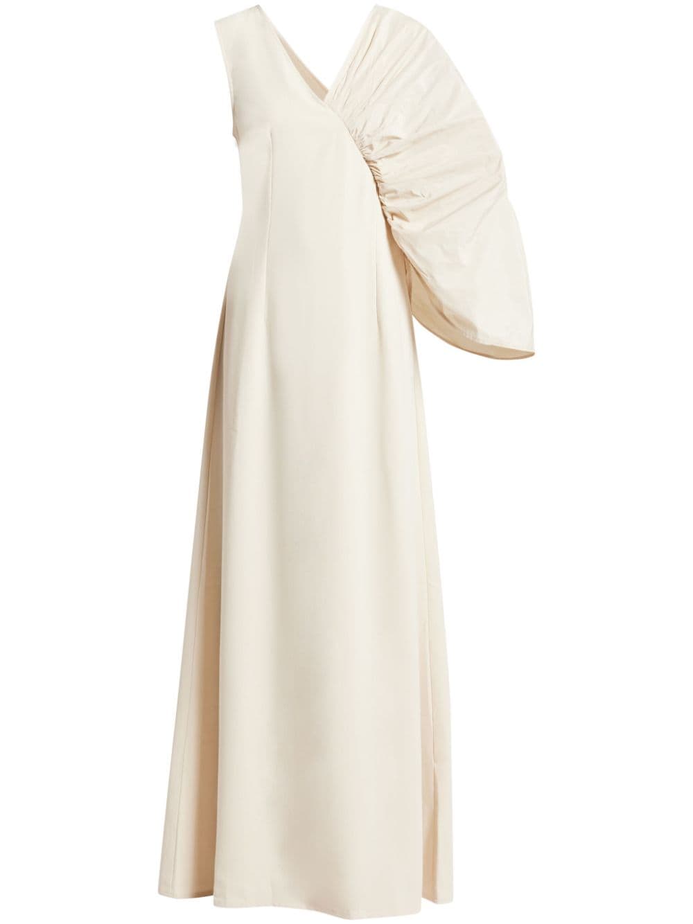 MEHTAP ELAIDI ruched-sleeve gown - Neutrals von MEHTAP ELAIDI