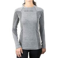 MERINO & MORE Damen Funktionsshirt Longsleeve grau | L von MERINO & MORE