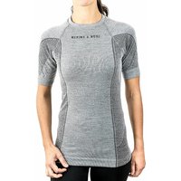 MERINO & MORE Damen Funktionsshirt Shortsleeve grau | M von MERINO & MORE