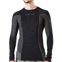 MERINO & MORE Herren Funktionsshirt Longsleeve schwarz | L von MERINO & MORE