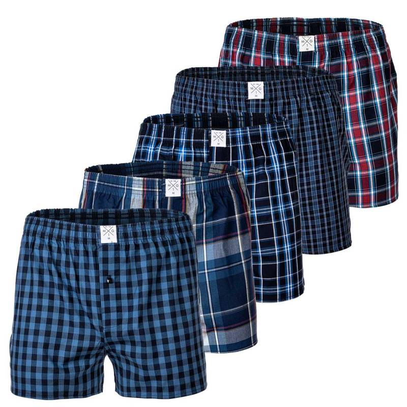 Web-boxershorts 5er Pack Locker Sitzend Herren Blau XXL von MG-1