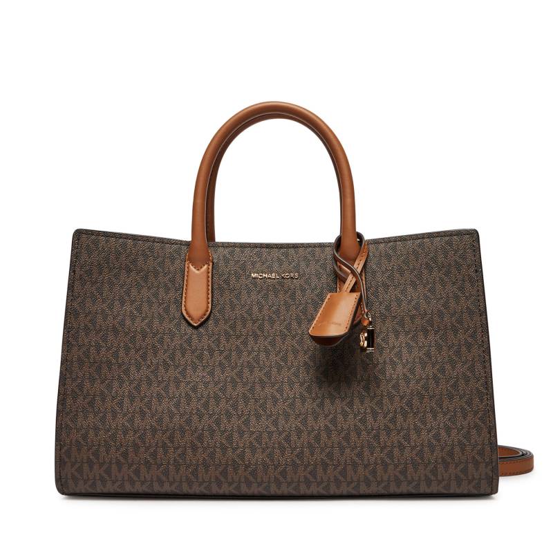 Handtasche MICHAEL Michael Kors Scarlett Medium Signature Logo Satchel 30F4GETS2B Braun von MICHAEL Michael Kors