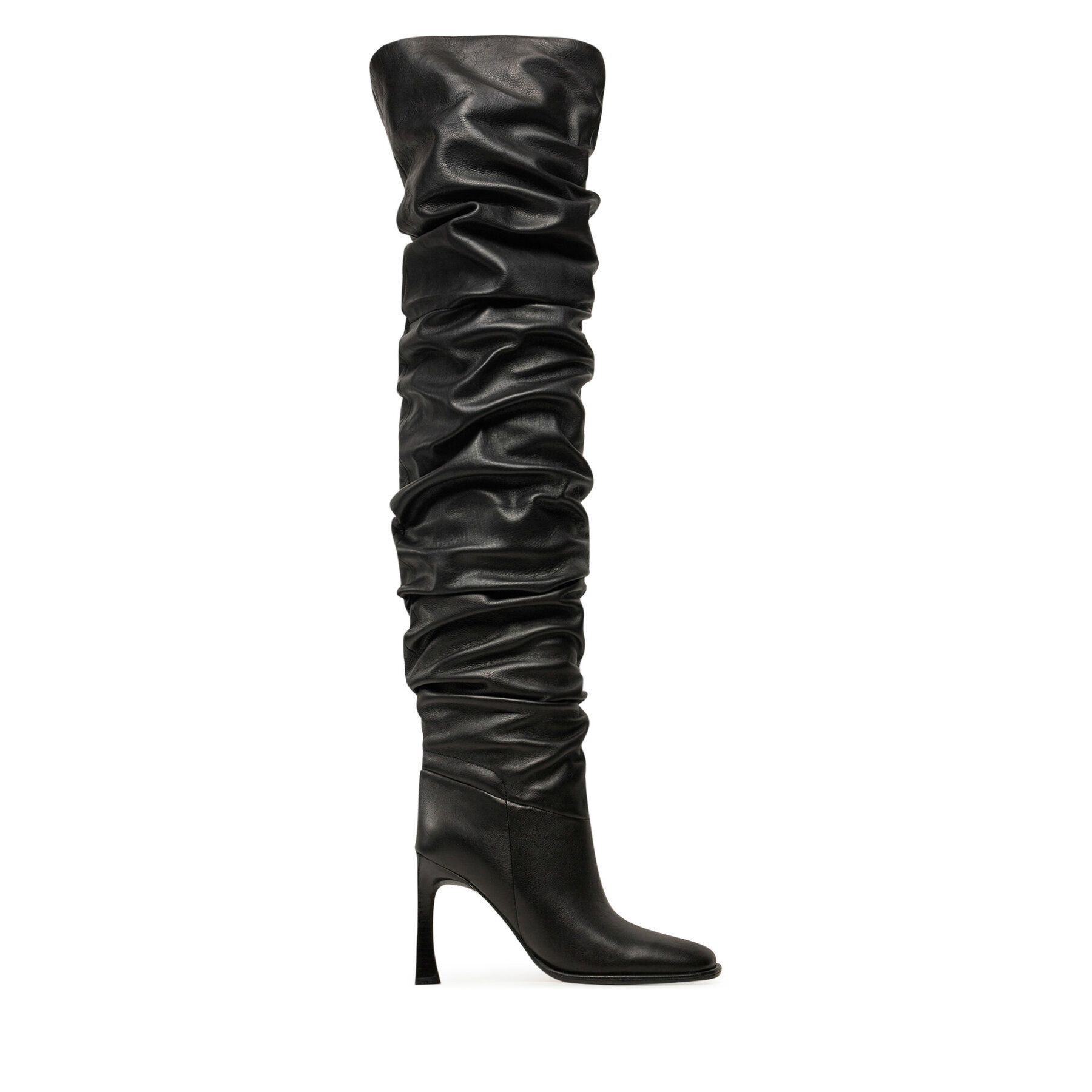 Overknees MICHAEL Michael Kors Kelsea Leather Slouchy Boot 40F4KLHB5L Schwarz von MICHAEL Michael Kors