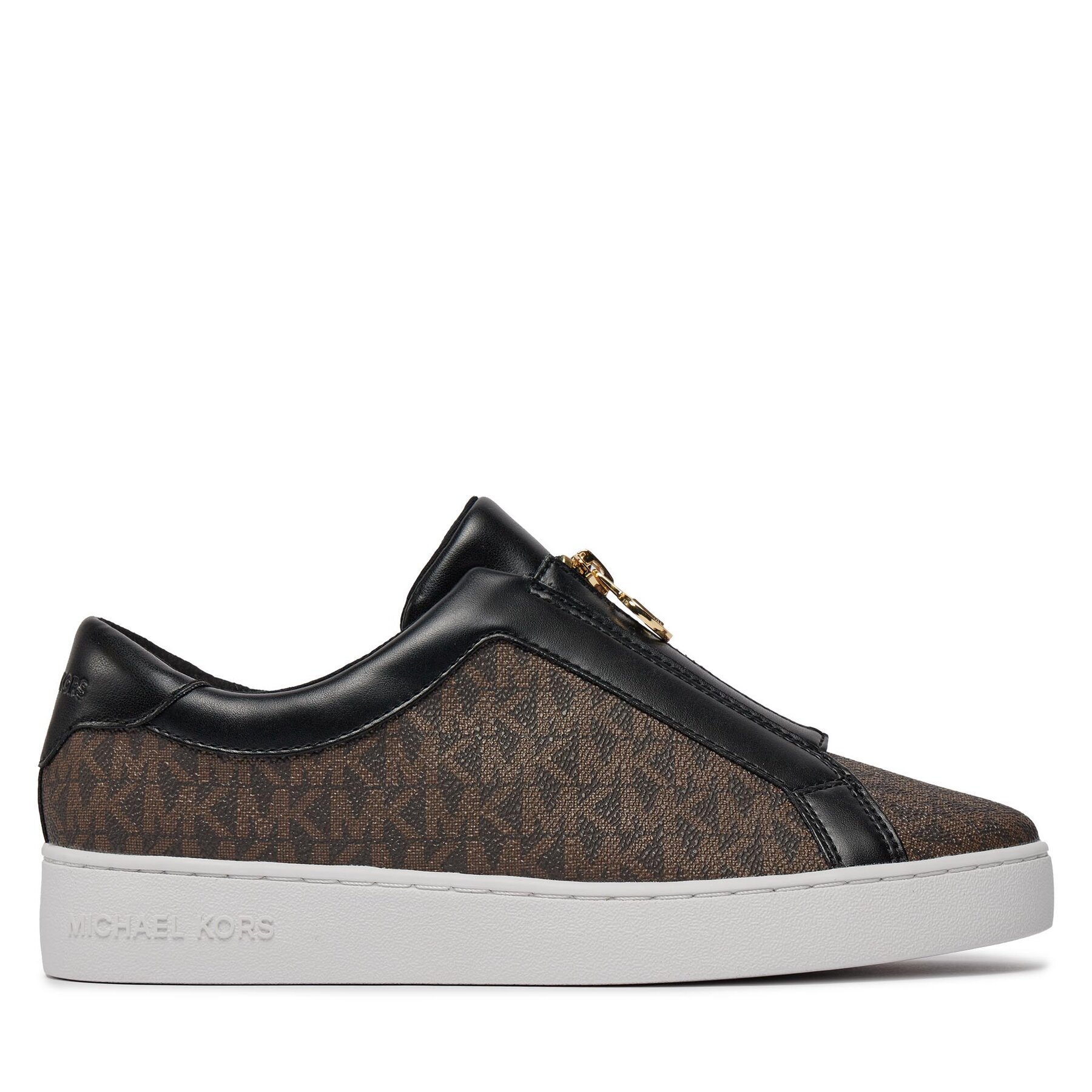 Sneakers MICHAEL Michael Kors Keaton Zip Slip On 43R4KTFP2B Braun von MICHAEL Michael Kors