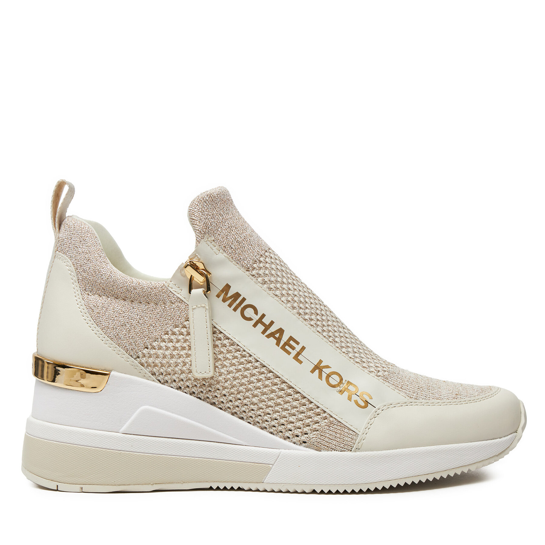 Sneakers MICHAEL Michael Kors Wills Metallic Stretch Knit Trainer 43S3WIFS4D Beige von MICHAEL Michael Kors