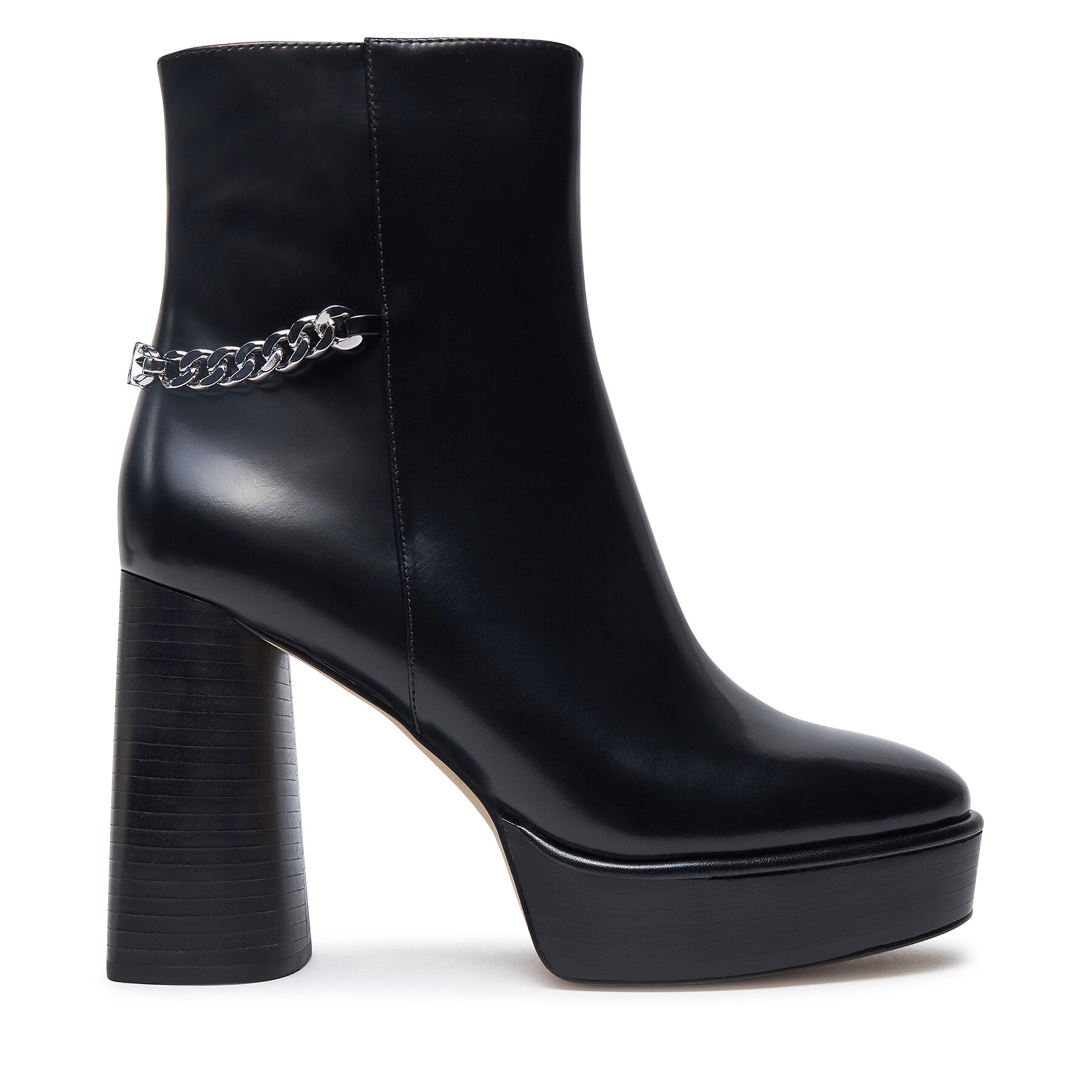 Stiefeletten MICHAEL Michael Kors Carlisle Leather Platform Boot 40F4CLME1L Schwarz von MICHAEL Michael Kors