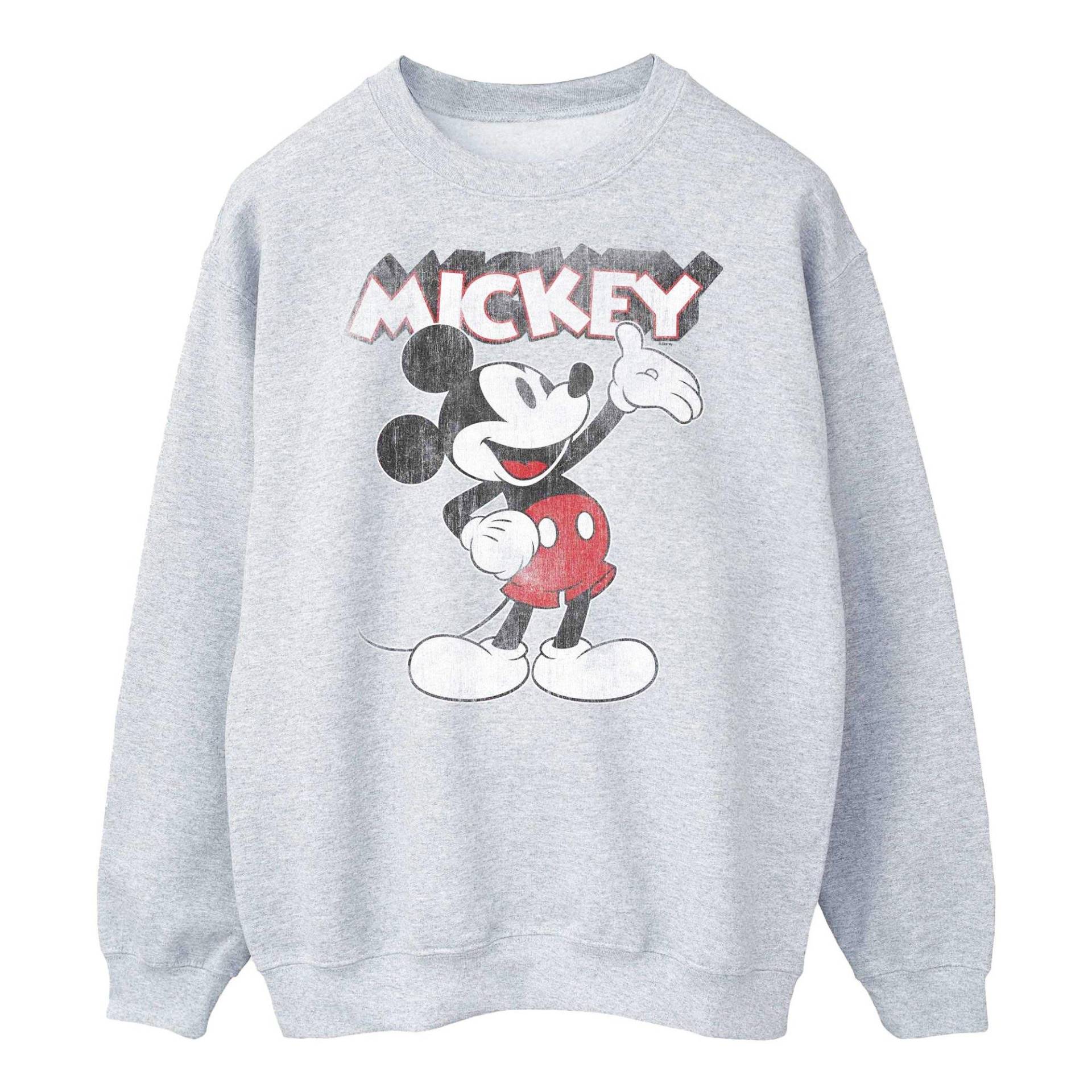 MICKEY MOUSE - Presents Sweatshirt, für Herren, Grau, Größe M von MICKEY MOUSE