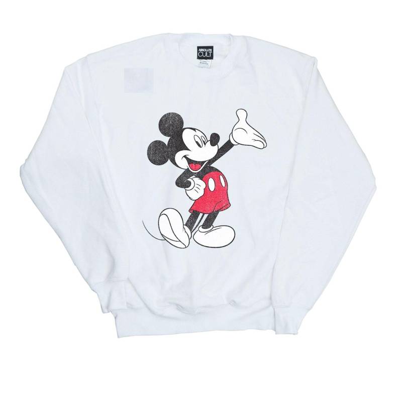 MICKEY MOUSE - Traditional Sweatshirt, für Damen, Weiss, Größe M von MICKEY MOUSE