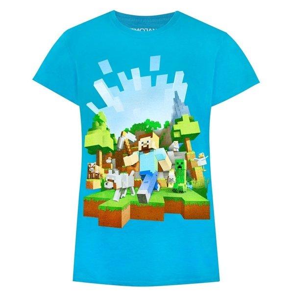 Adventure Tshirt Mädchen Blau 104 von MINECRAFT