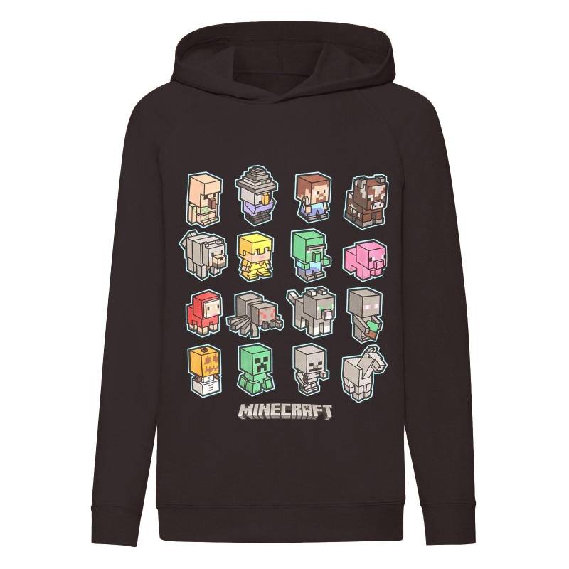 Mini Mobs Hoodie Zum Überziehen Jungen Schwarz 158 von MINECRAFT