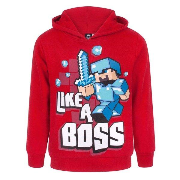 Like A Boss Kapuzenpullover Jungen Rot Bunt 116 von MINECRAFT