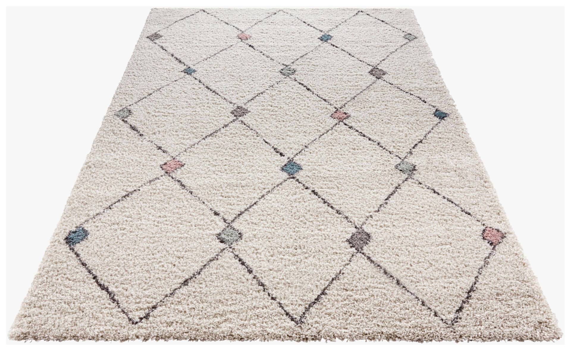 HANSE Home Hochflor-Teppich »Create«, rechteckig, 35 mm Höhe, Rauten Design, besonders weich durch Microfaser,Robust, Pflegeleicht HANSE Home Hochflor-Teppich »Create«, rechteckig, 35 mm Höhe, Rauten Design, besonders weich durch Microfaser,Robust, Pflegeleicht von HANSE Home