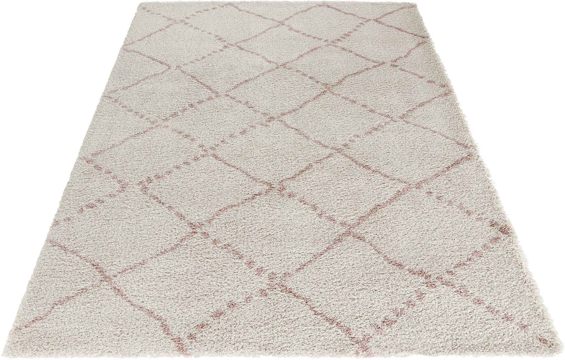 HANSE Home Hochflor-Teppich »Hash«, rechteckig, Shaggy, Flokati, Raute, Weich, Modern, Wohnzimmer, Schlafzimmer, Flur von HANSE Home