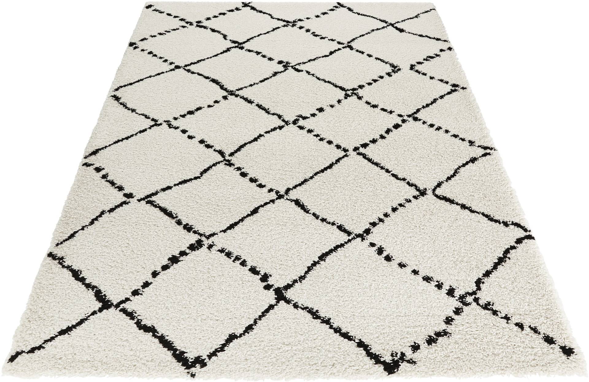 HANSE Home Hochflor-Teppich »Hash«, rechteckig, Shaggy, Flokati, Raute, Weich, Modern, Wohnzimmer, Schlafzimmer, Flur von HANSE Home