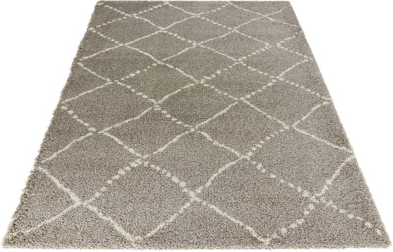 HANSE Home Hochflor-Teppich »Hash«, rechteckig, Shaggy, Flokati, Raute, Weich, Modern, Wohnzimmer, Schlafzimmer, Flur von HANSE Home