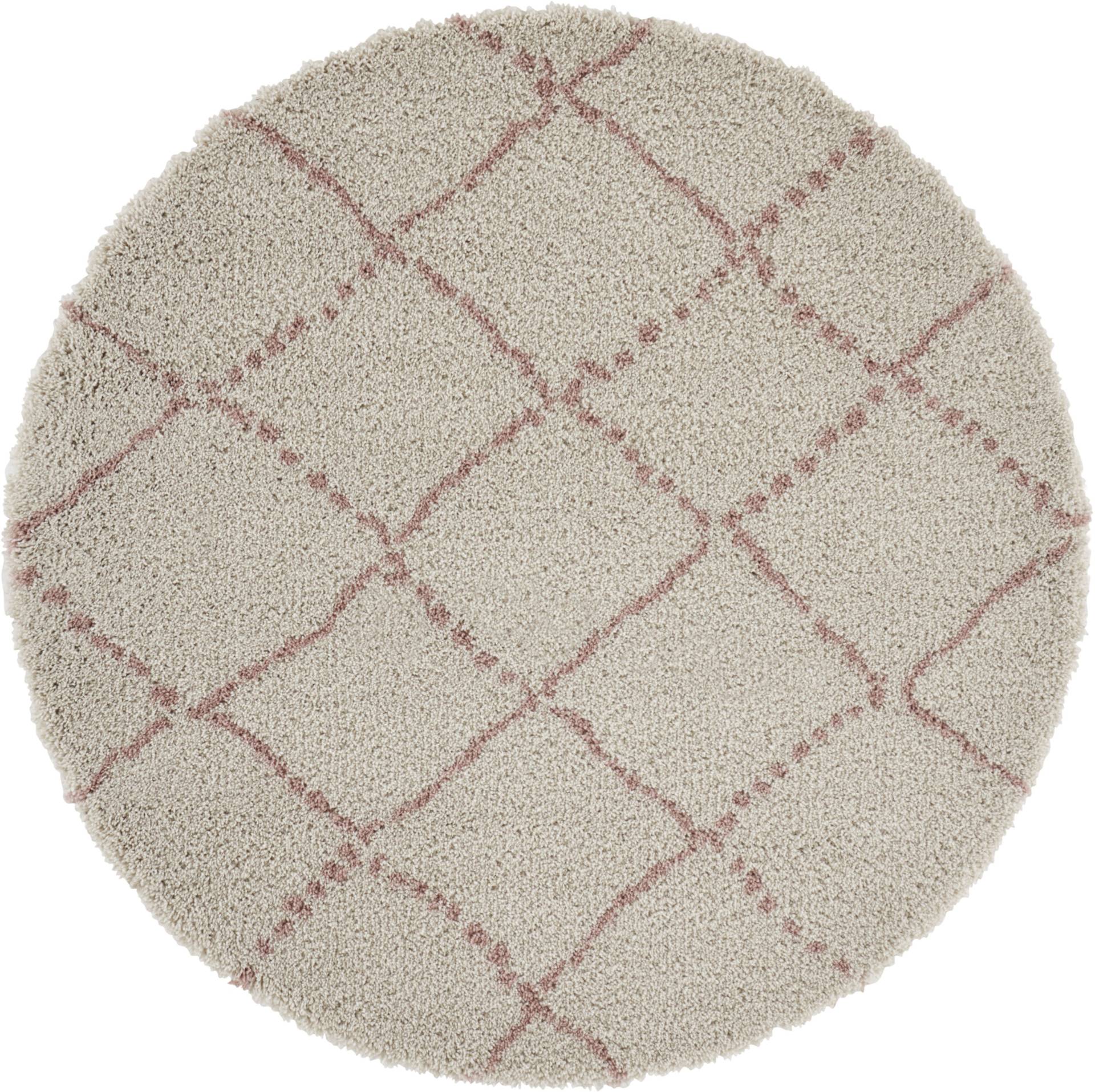 HANSE Home Hochflor-Teppich »Hash«, rund, Shaggy, Flokati, Raute, Weich, Modern, Wohnzimmer, Schlafzimmer, Flur von HANSE Home