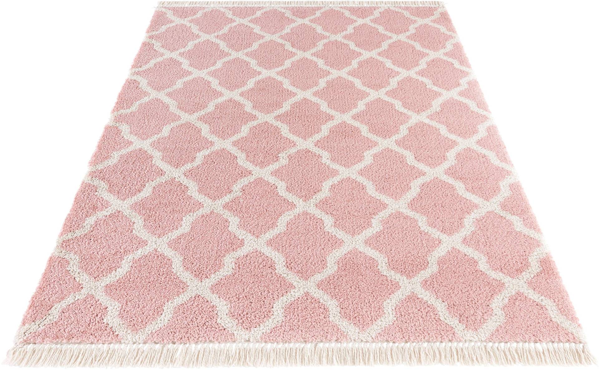 HANSE Home Hochflor-Teppich »Pearl«, rechteckig, 35 mm Höhe, Pastellfarben mit Fransen, Grafisches Design, Robust, Pflegeleicht HANSE Home Hochflor-Teppich »Pearl«, rechteckig, 35 mm Höhe, Pastellfarben mit Fransen, Grafisches Design, Robust, Pflegeleicht von HANSE Home