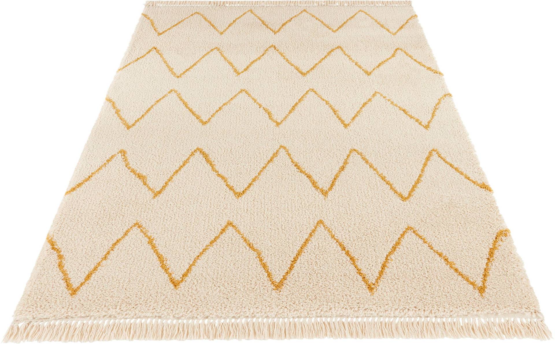 HANSE Home Hochflor-Teppich »Ruby«, rechteckig, 35 mm Höhe, Pastellfarben mit Fransen, Rauten Design, Scandi Look, Robust HANSE Home Hochflor-Teppich »Ruby«, rechteckig, 35 mm Höhe, Pastellfarben mit Fransen, Rauten Design, Scandi Look, Robust von HANSE Home