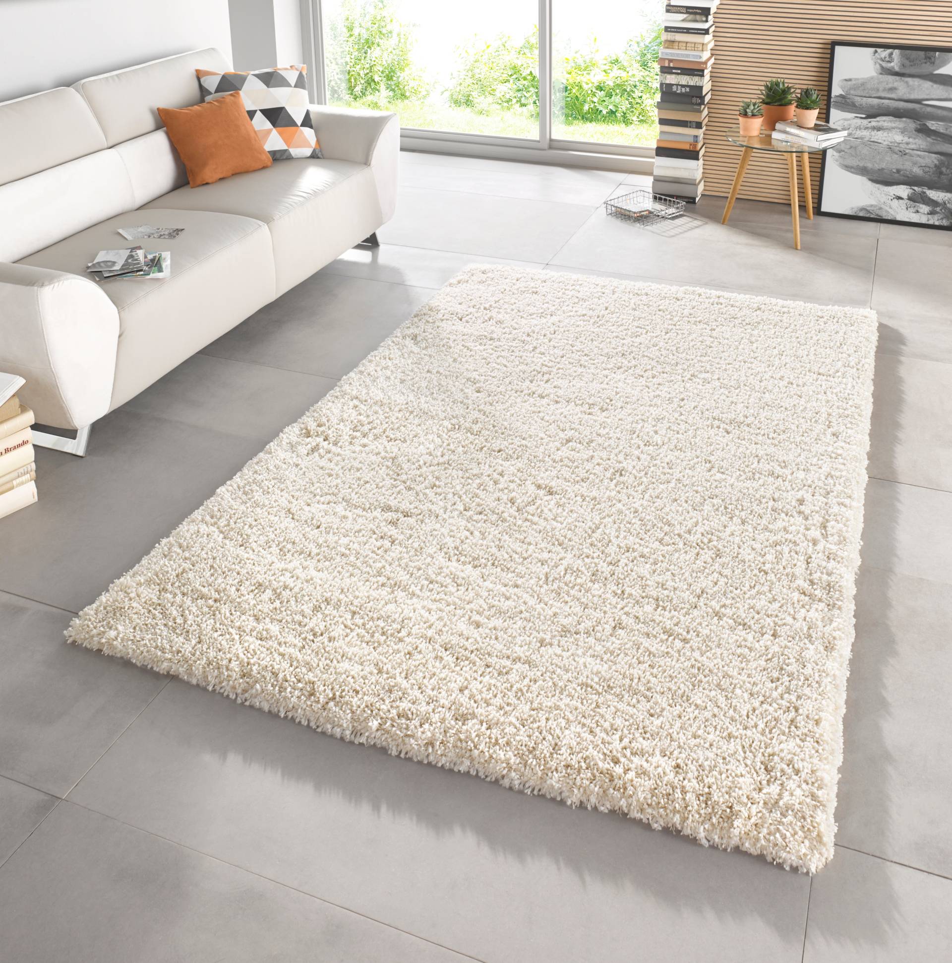 HANSE Home Hochflor-Teppich »Venice«, rechteckig, 45 mm Höhe, Melierte Optik, dichter Flor, Uni-Farben, Robust, Pflegeleicht HANSE Home Hochflor-Teppich »Venice«, rechteckig, 45 mm Höhe, Melierte Optik, dichter Flor, Uni-Farben, Robust, Pflegeleicht von HANSE Home