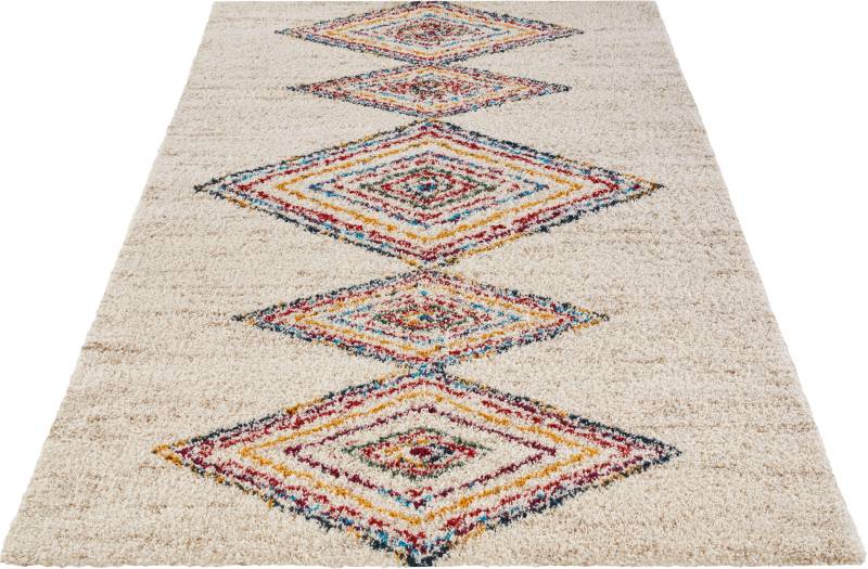 HANSE Home Hochflor-Teppich »ANDARA«, rechteckig, 30 mm Höhe, Boho Design, besonders weich durch Microfaser, Robust, Pflegeleicht von HANSE Home