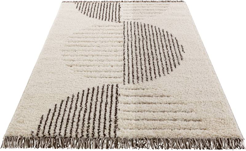 HANSE Home Hochflor-Teppich »Akan«, rechteckig, Shaggy, Weich, Flauschig, Hoch-Tief Optik, Wohnzimmer, Schlafzimmer von HANSE Home