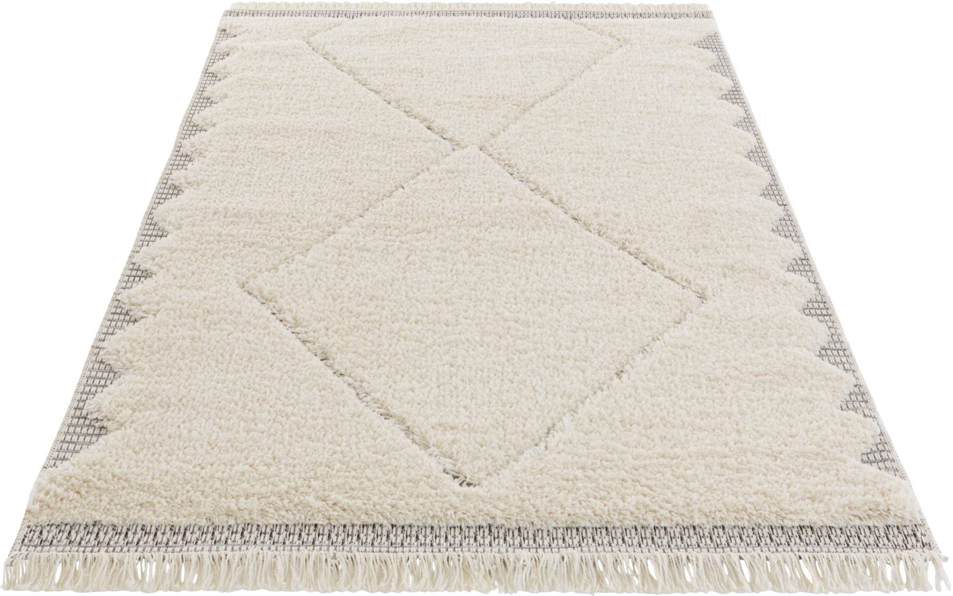 HANSE Home Hochflor-Teppich »Ciret«, rechteckig, 35 mm Höhe, Shaggy, Weich, Flauschig, Sisal, Hoch-Tief, Wohnzimmer, Schlafzimmer von HANSE Home