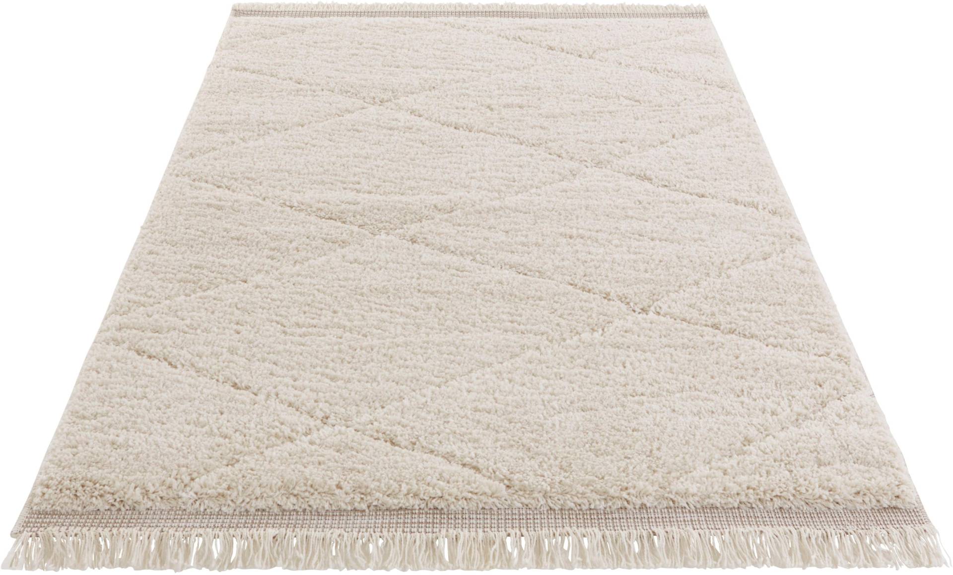 HANSE Home Hochflor-Teppich »Danaki«, rechteckig, Shaggy, Weich, Flauschig, Rauten, Flokati, Wohnzimmer, Schlafzimmer von HANSE Home