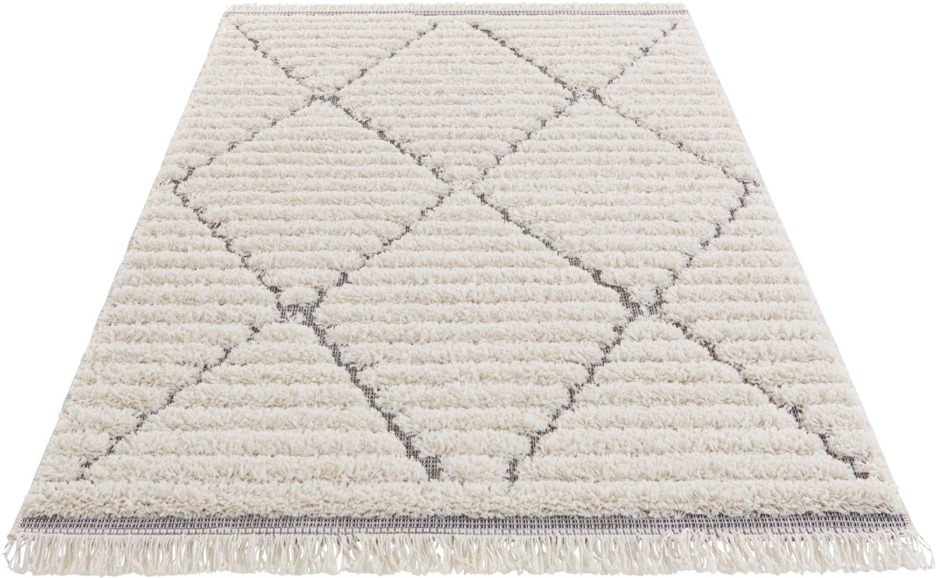 HANSE Home Hochflor-Teppich »Fulani«, rechteckig, Sisal-Optik, Hoch-Tief Struktur, Robust, Pflegeleicht von HANSE Home