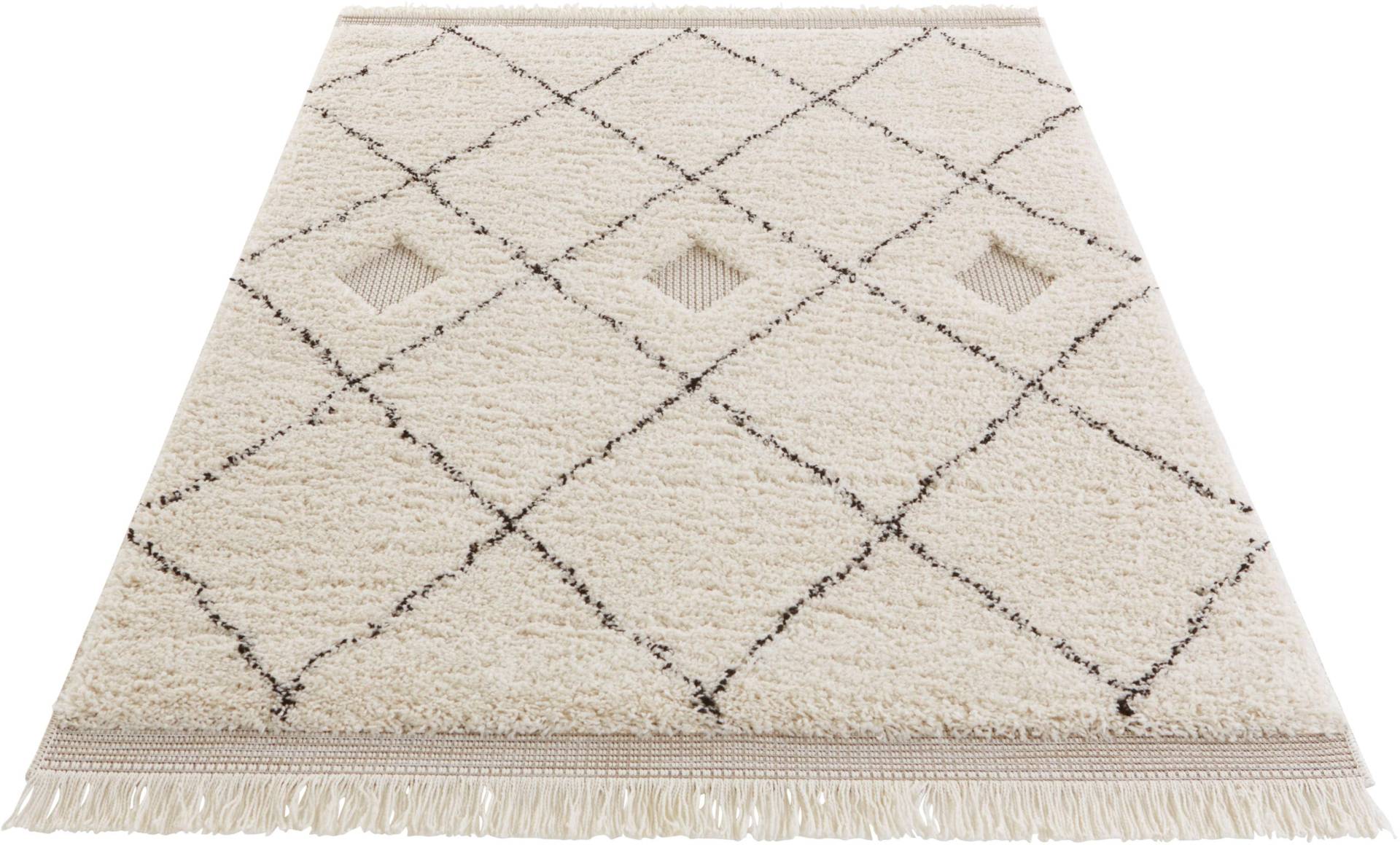 HANSE Home Hochflor-Teppich »Kanuri«, rechteckig, 35 mm Höhe, Sisal-Optik, Hoch-Tief Struktur, Robust, Pflegeleicht von HANSE Home