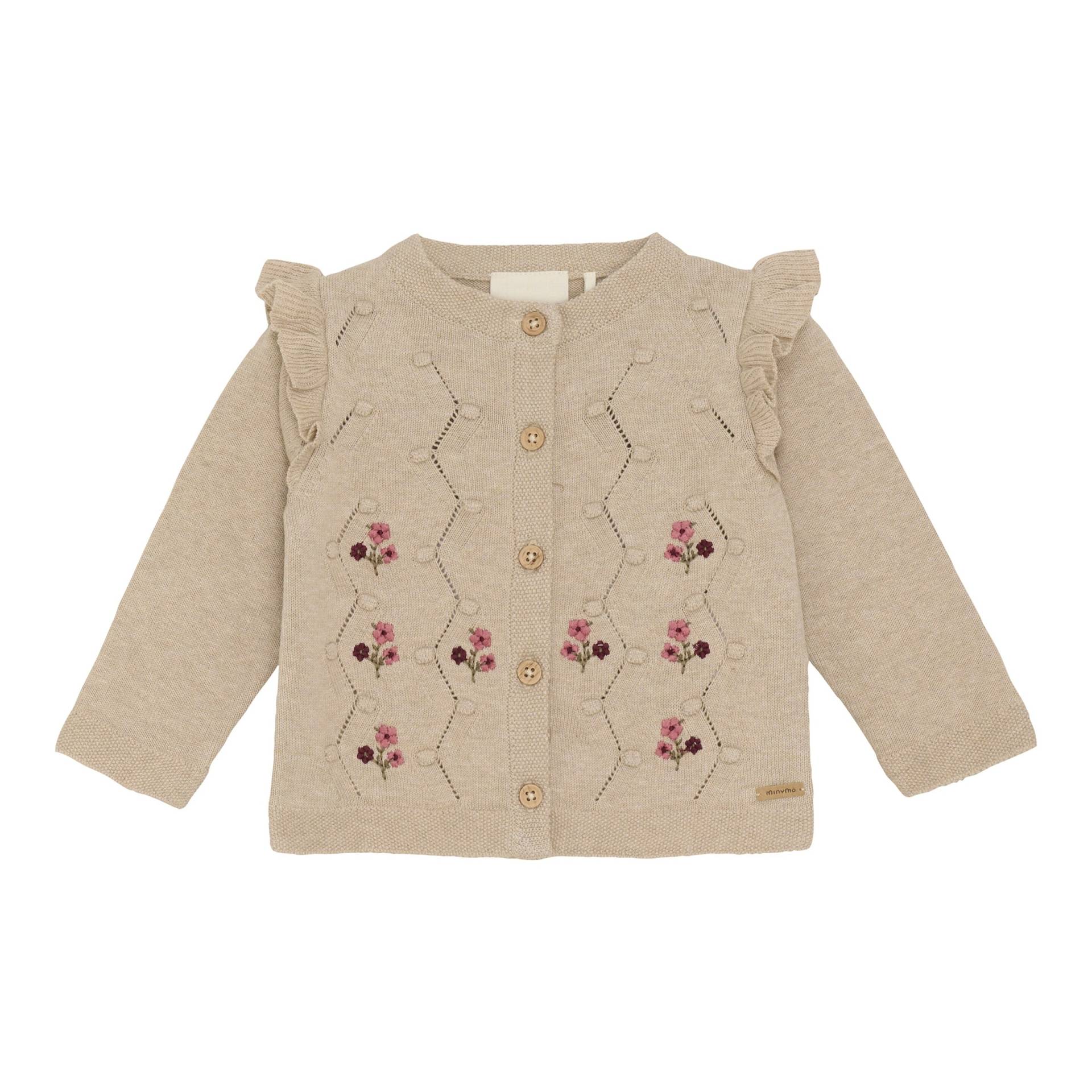 Strickjacke Ajour Blumen von MINYMO