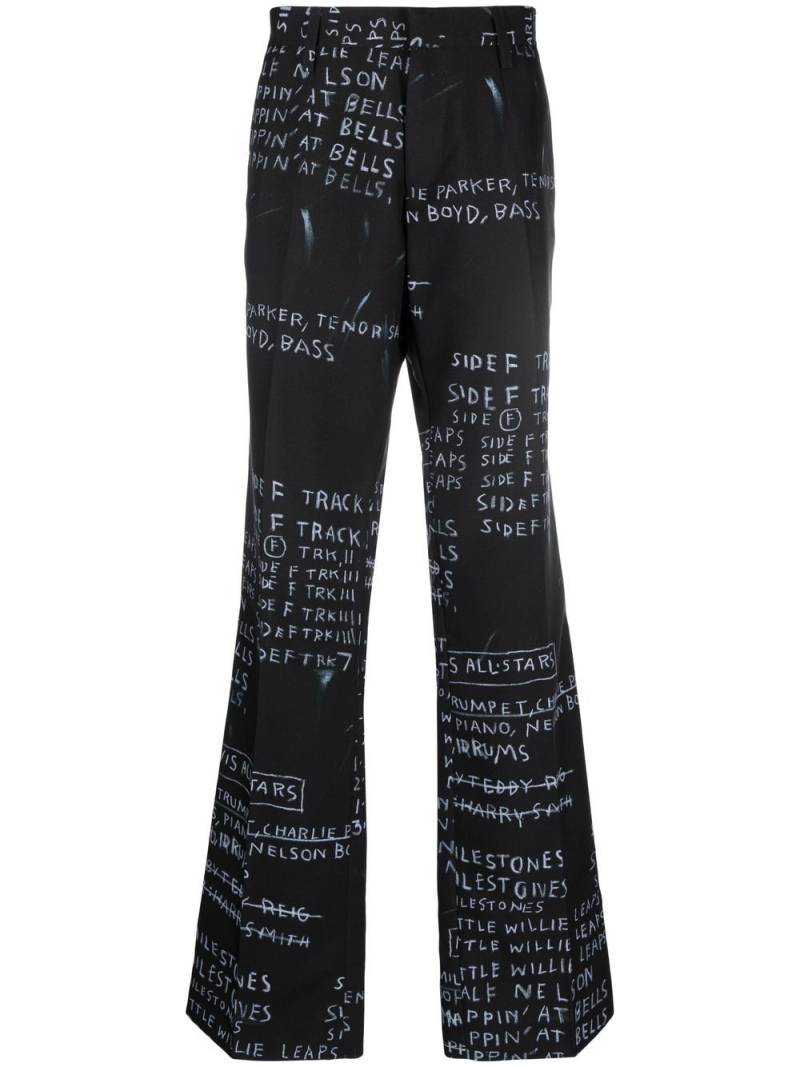 MISBHV Discography flared trousers - Black von MISBHV