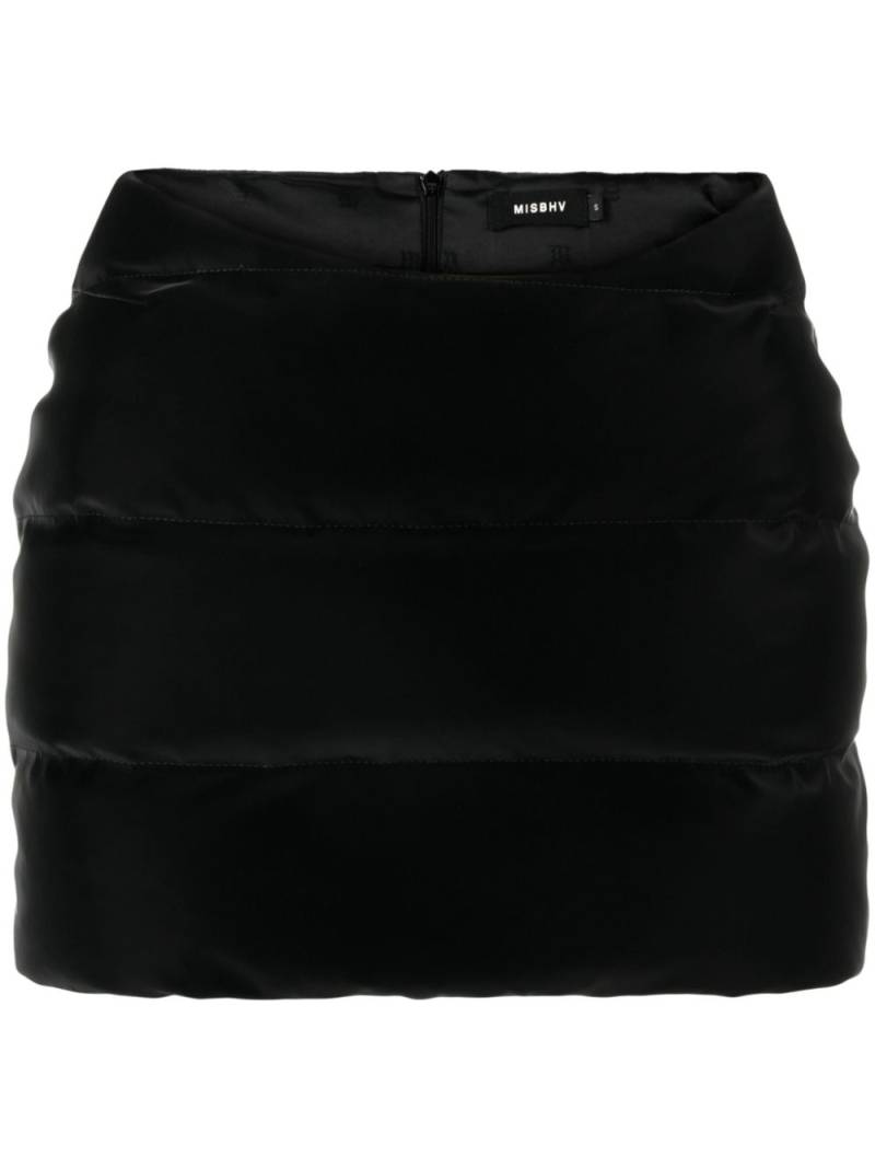 MISBHV Puffer Trinity Latex padded miniskirt - Black von MISBHV