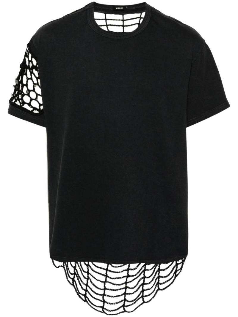 MISBHV crochet-panelling T-shirt - Black von MISBHV