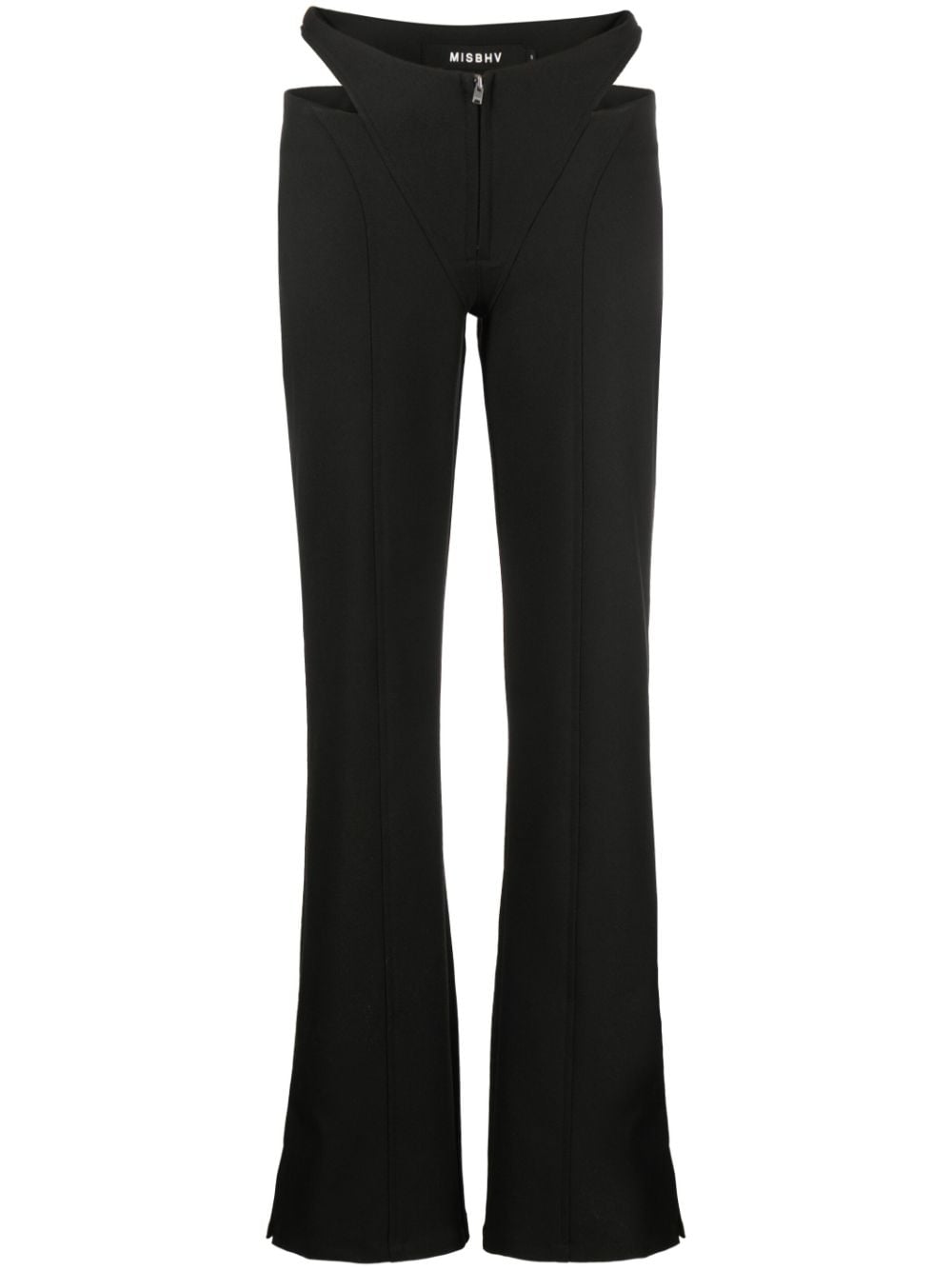 MISBHV cut-out straight-leg trousers - Black von MISBHV