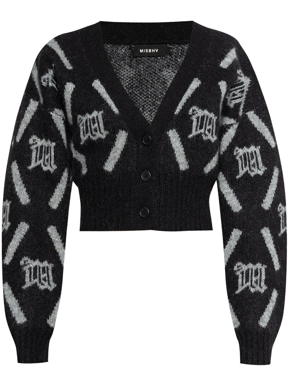 MISBHV intarsia-knit logo cardigan - Black von MISBHV