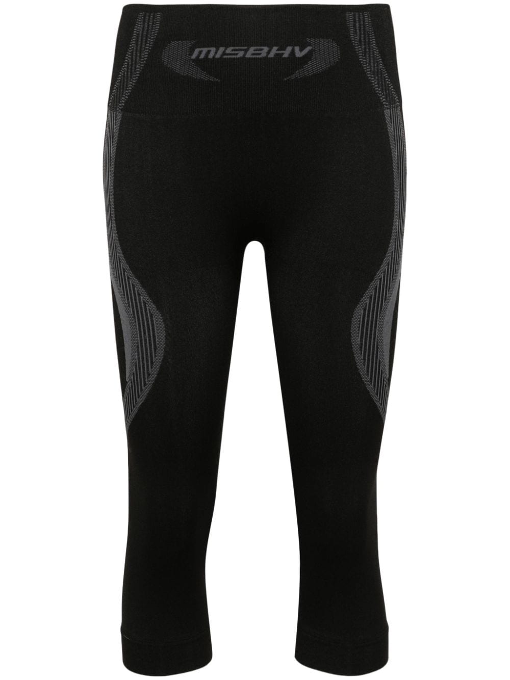 MISBHV jacquard cropped compression leggings - Black von MISBHV