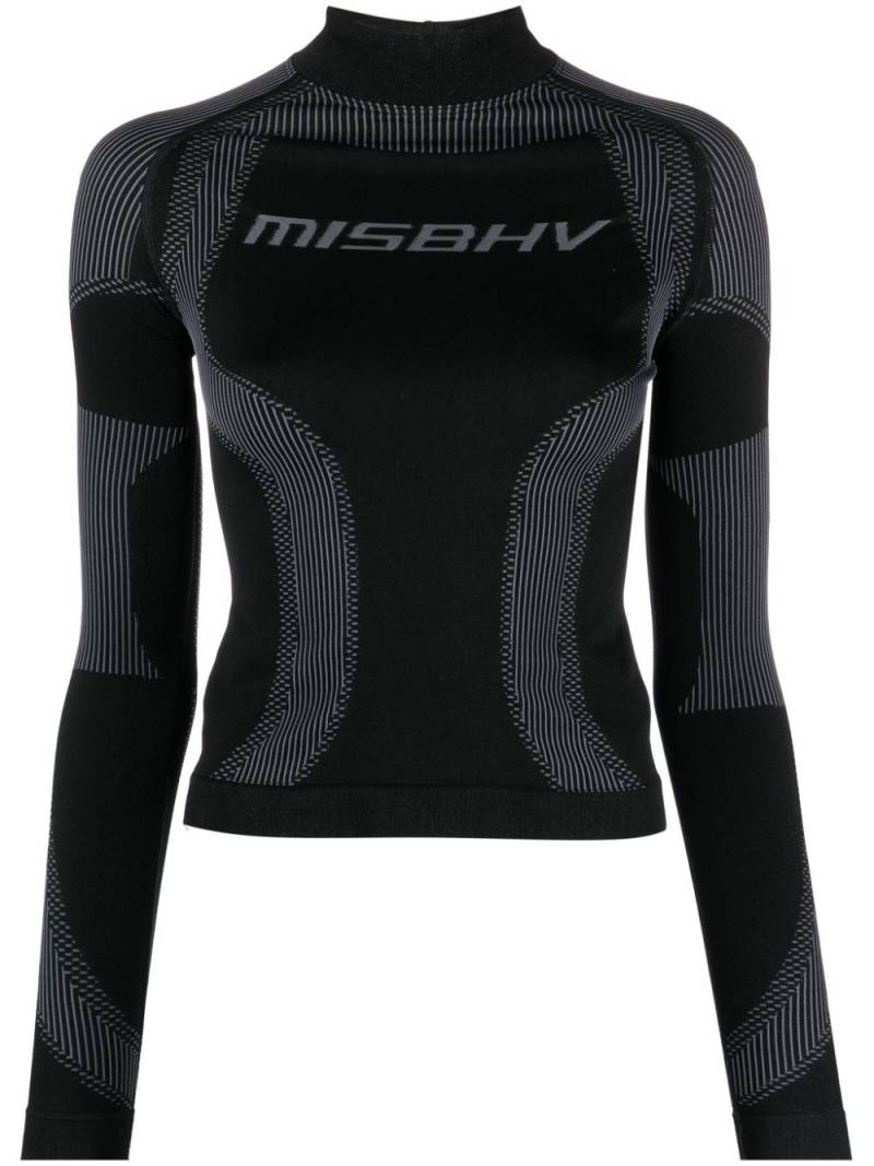 MISBHV logo-jacquard high-neck performance top - Black von MISBHV